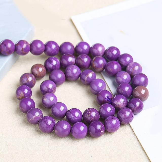 Natural Purple Mica Phosphosiderite Round Beads,Round (HOT!)