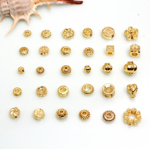 14k 18k Gold Plated Spacer Beads